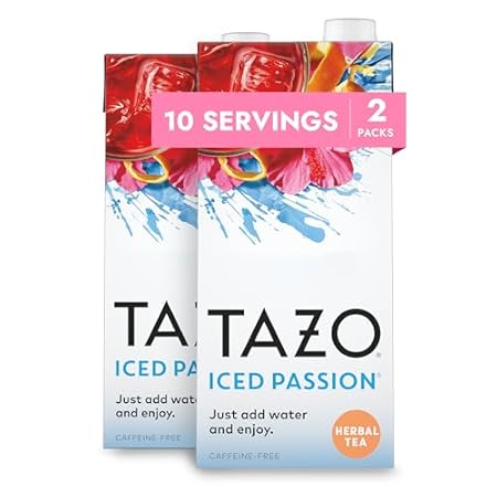 TAZO Iced Passion Fruit Tea Concentrate， Herbal Tea Conce