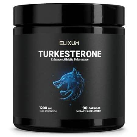 Elixum Turkesterone 1200mg (90 Capsules) - Promotes Stren