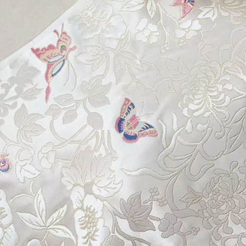 春秋冬马甲新中式提花面料金丝