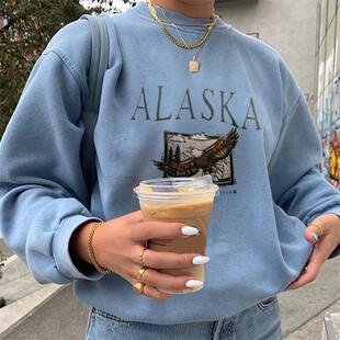 casual pullover Womens fleece sweatshirt loose top