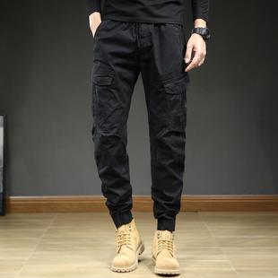 pants trendy fashion versatile harem Cuffed overalls loose