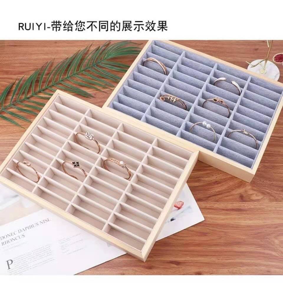 首饰看货盘饰品收纳盒手镯展示盘戒指项链展示托盘摆摊道具珠宝箱
