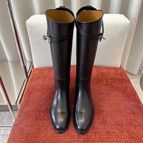 秋冬真皮女靴子时尚高筒靴骑士靴显瘦百搭不过膝女厚底增高通勤软