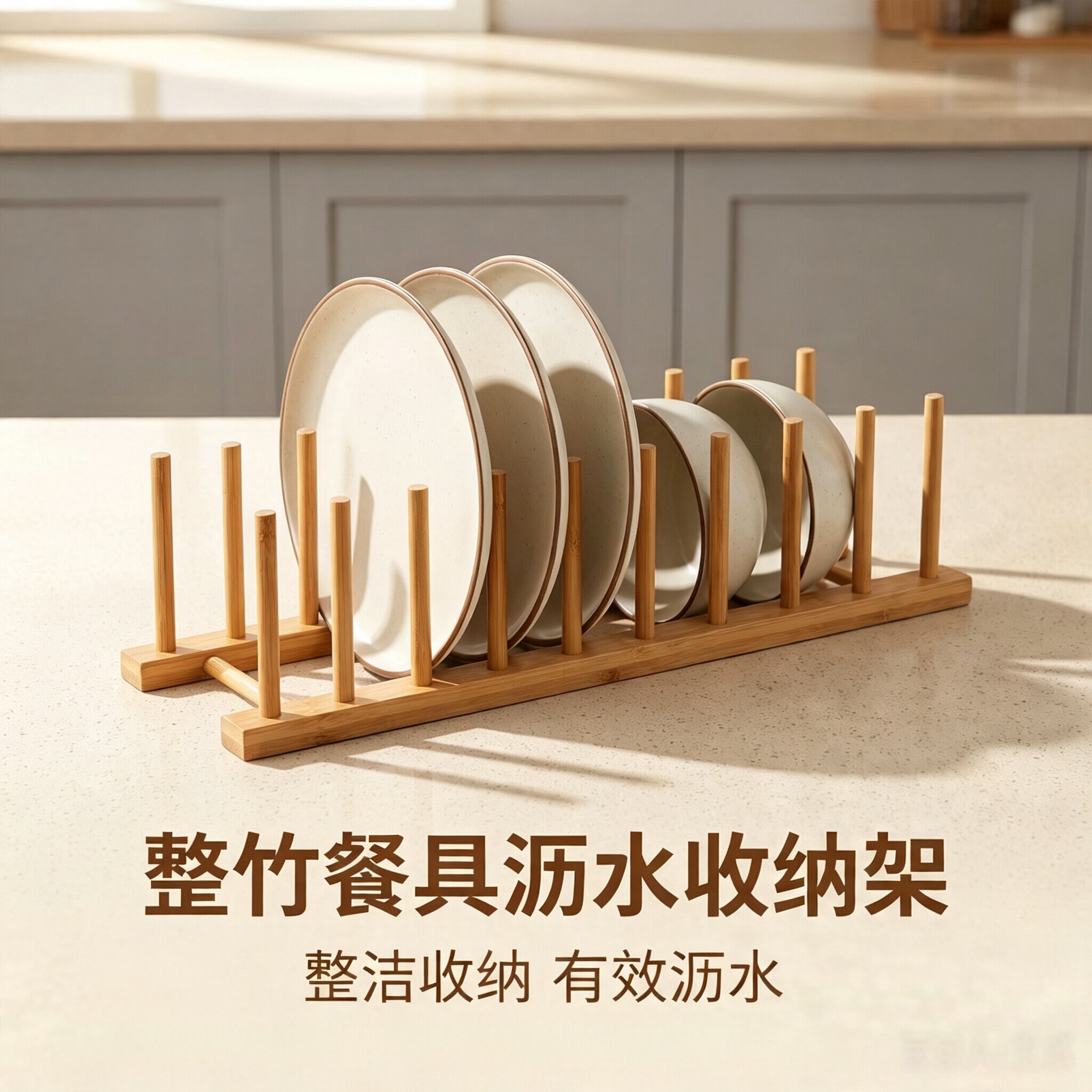 全竹楠竹沥水架多盘收纳置物架
