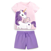 上衣短裤 2025夏季 婴儿2件套6 T恤套装 3女宝宝纯棉半袖 新款 儿童短袖