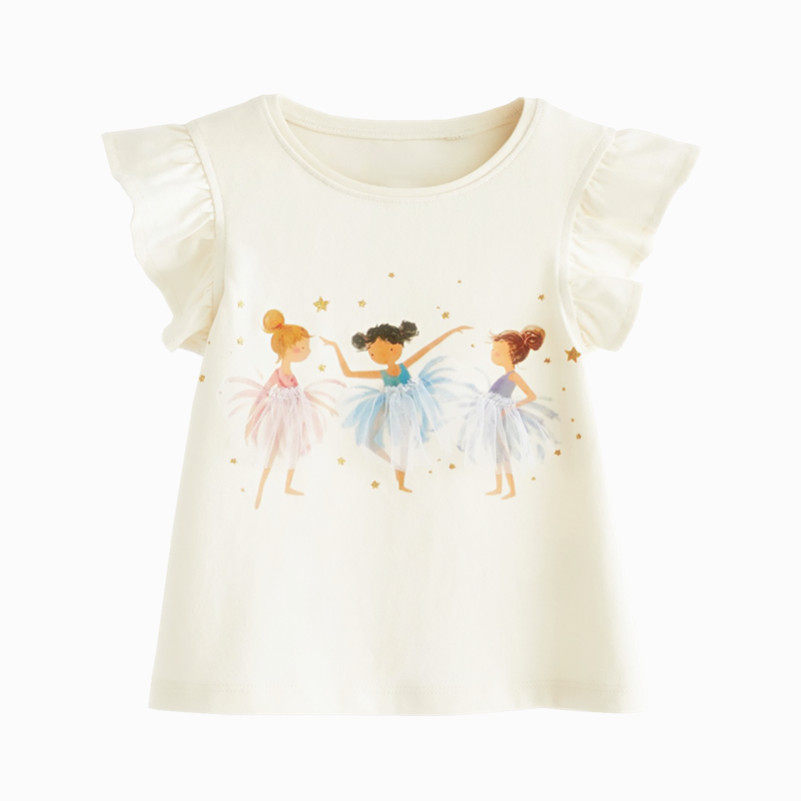 外贸童装女童白色小仙子背心T恤夏装新款纯棉小飞肩宝宝婴儿上衣8,童装/婴儿装/亲子装,T恤,淘宝优惠券,粉丝福利购,淘宝优惠卷