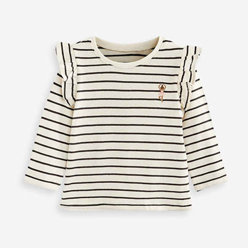 秋新款外贸童装女童条纹长袖t恤纯棉儿童宝宝上衣套头打底衫6岁潮,童装/婴儿装/亲子装,T恤,淘宝优惠券,粉丝福利购,淘宝优惠卷