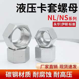 碳钢NLNS液压过渡接头卡套式螺母接头高压油管接头伊顿永华标准