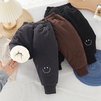 儿童冬季棉裤宝宝保暖长裤洋气男童外穿冬装加厚加棉裤子儿童棉裤
