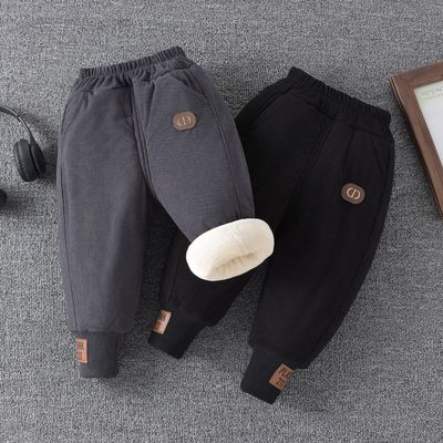 宝宝棉裤男童三层加绒加厚裤子儿童冬装外穿小童夹棉北方一条过冬