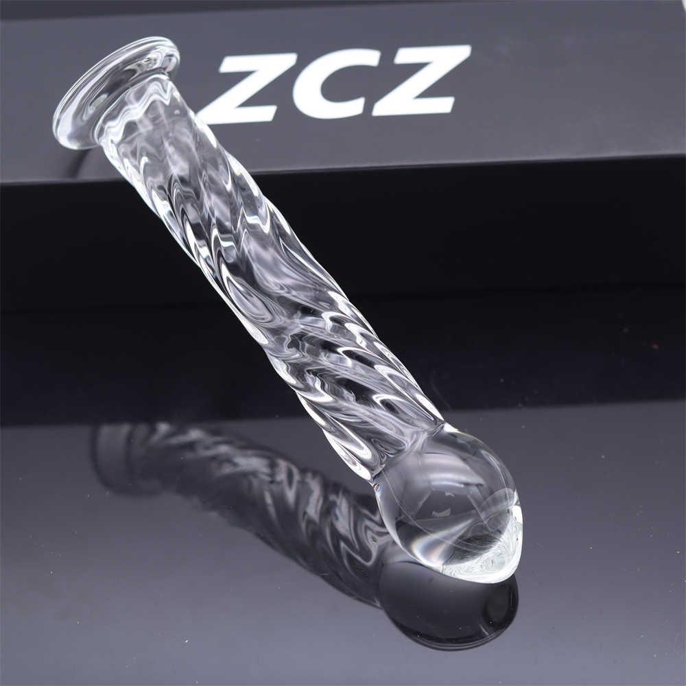 Glass-made femalemasturbation toy fake phallus adult product