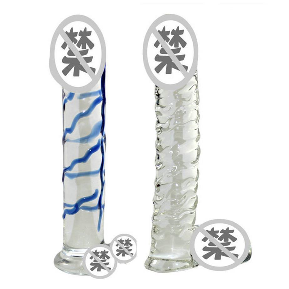 Glass-made femalemasturbation toy fake phallus adult product