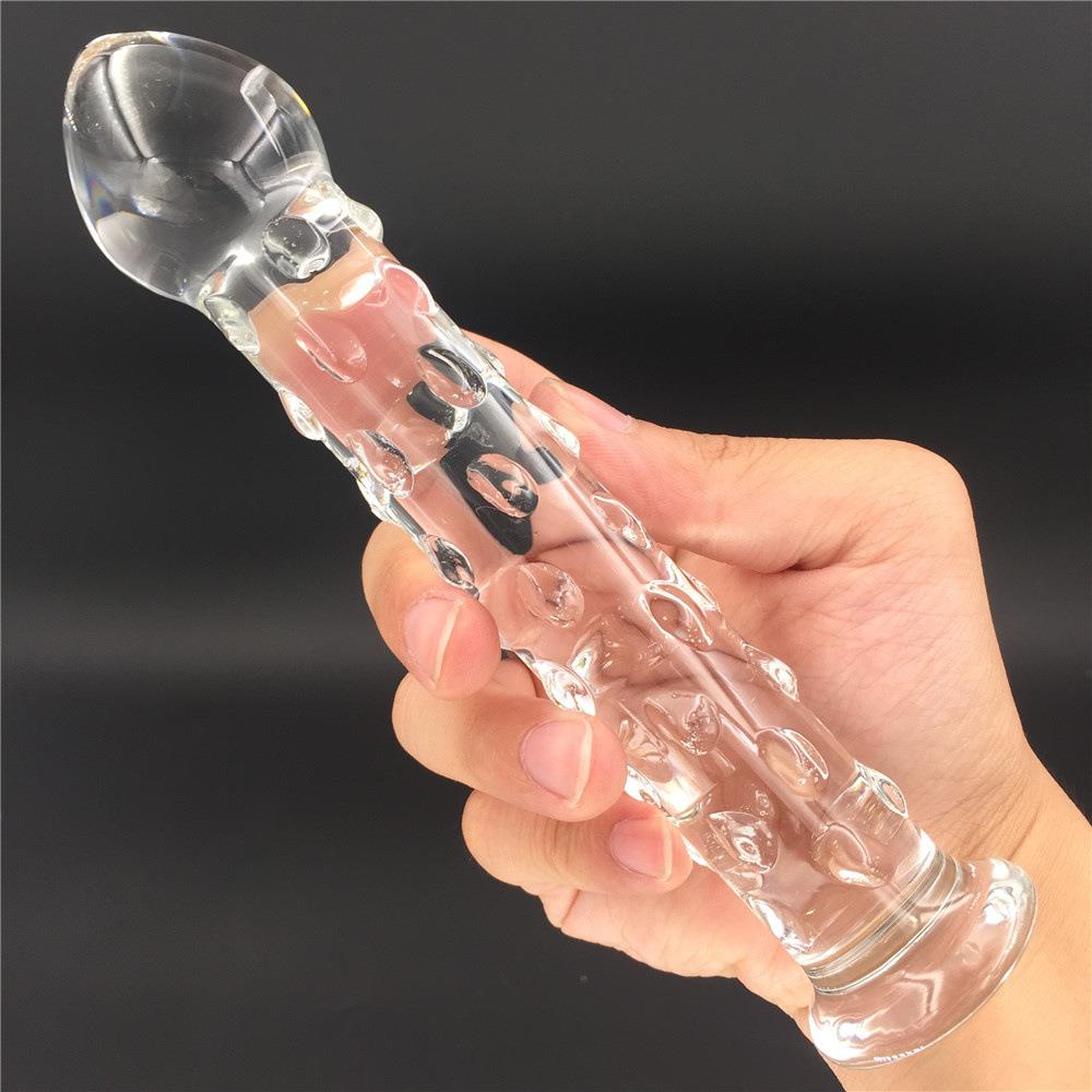 Glass-made femalemasturbation toy fake phallus adult product