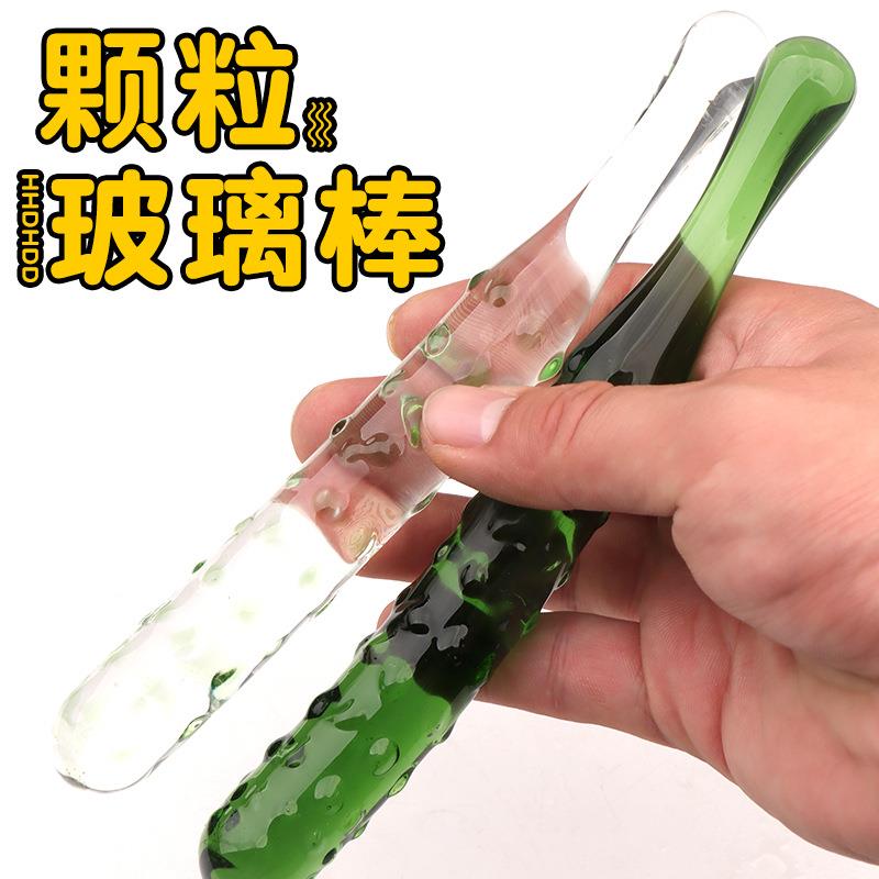 Glass-made femalemasturbation toy fake phallus adult product