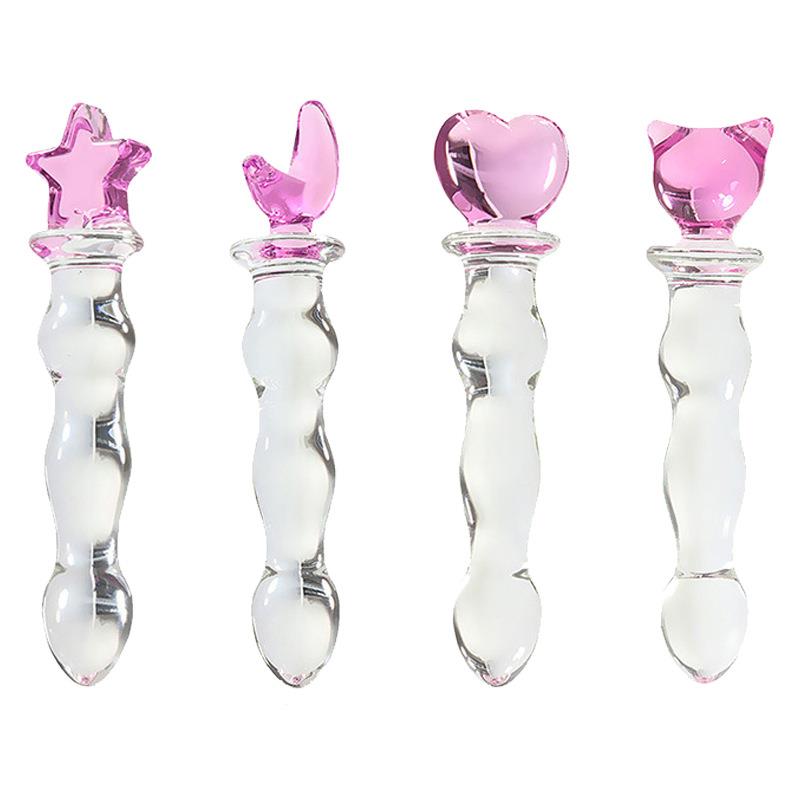 Glass-made femalemasturbation toy fake phallus adult product