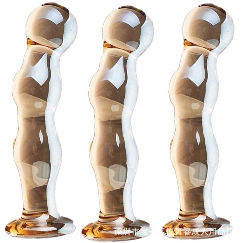 Glass-made femalemasturbation toy fake phallus adult product