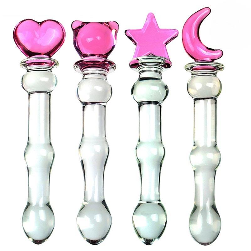Glass-made femalemasturbation toy fake phallus adult product