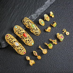 纯银古法金玉镯断裂修复卡扣手镯遮瑕装饰贴片镯子加固保护神器