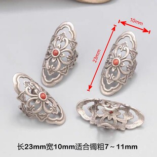 纯银古法金玉镯断裂修复卡扣手镯遮瑕装饰贴片镯子加固保护神器