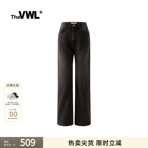 VWL暗黑牛仔裤直筒裤显瘦复古