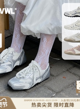 【张予曦同款】VWLvortex漩涡系列德训鞋女蕾丝千禧风平底休闲鞋