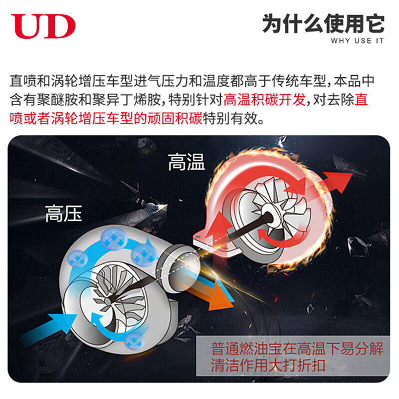 UD涡轮增压缸内直喷清洗剂汽车燃油宝汽油添加剂祛水除积碳油路净