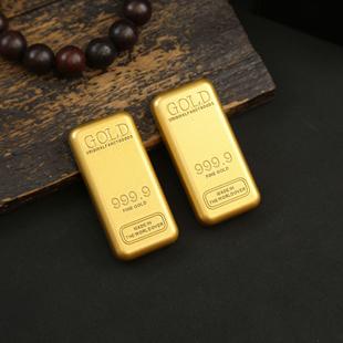 金条仿真假道具沙金摆件精品优质手工实心金砖镇尺家居寓意摆件