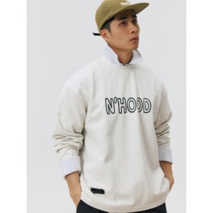 NESSTTU 26SS春夏新品日系休闲宽松百搭印花300克打底珠地T恤长袖