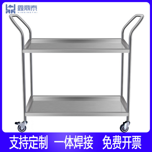 搬运小推车三层平板工具车四轮手推车静音双层推车仪器实验室推车