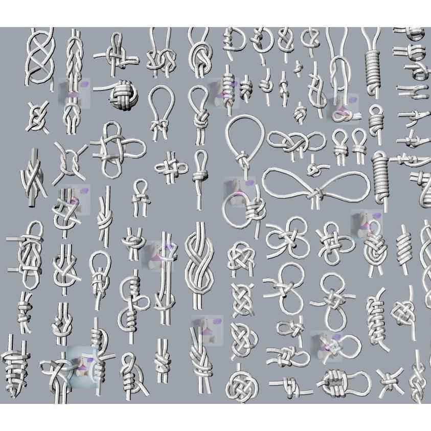 绳结 麻绳 编织绳 绳子 绳索 犀牛rhino/C4D/3dmax/maya模型obj