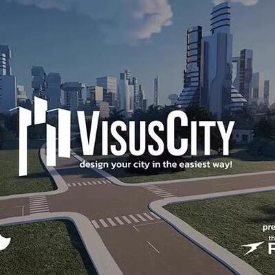 UE5虚幻5 VisusCity 程序化PCG城市别墅道路湖建筑自动场景生成器
