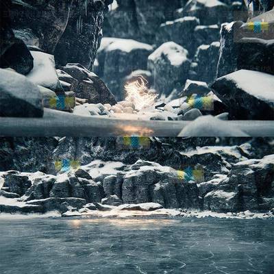 Unity3d冬季冰原环境资源包 冰雪岩石冰冻湖面 HDRP 场景素材9660
