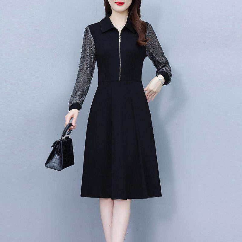 MONLOUVE今年流行高级感连衣裙子女士装春秋冬季2025年新款长袖气