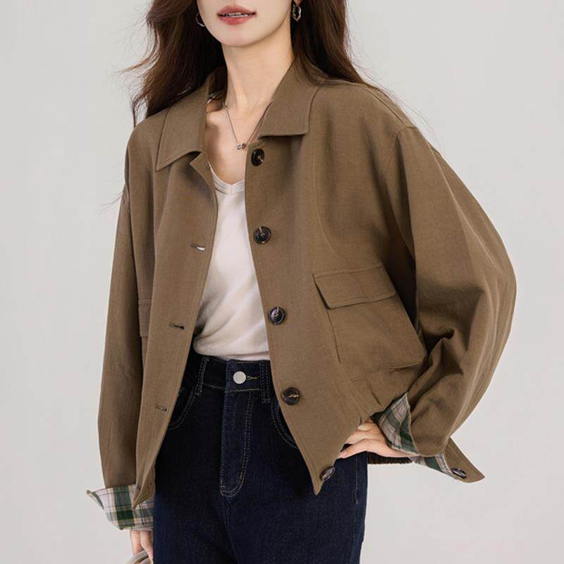 MONLOUVE今年流行夹克爆款短外套女士装春秋冬季2025年新款小个子