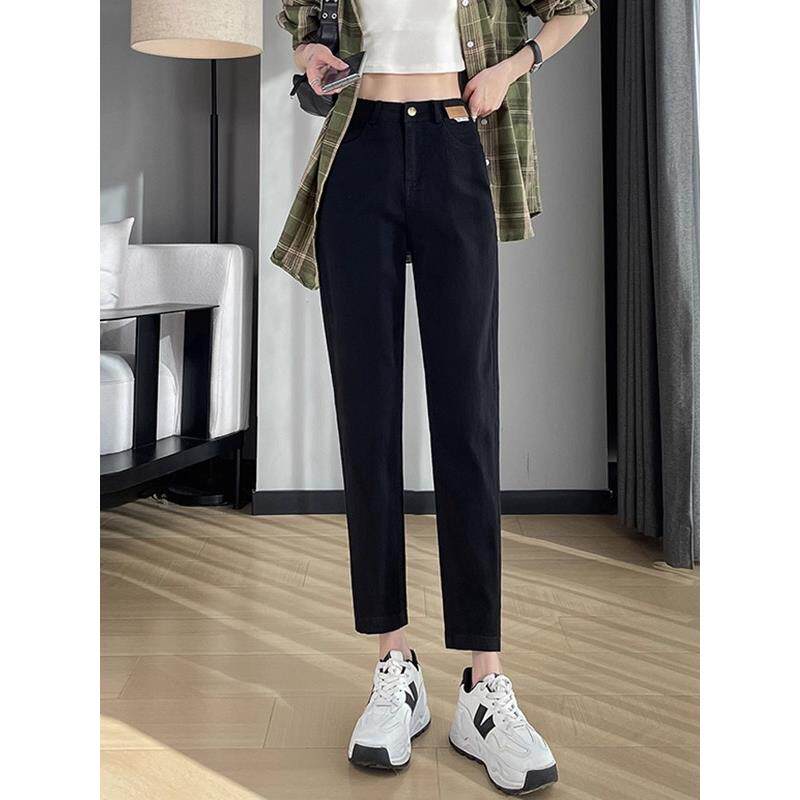 MONLOUVE哈伦九分牛仔阔腿裤子女士装春秋冬季2025年新款小个子显