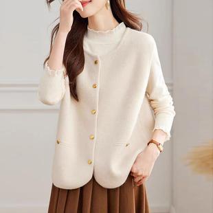 MONLOUVE针织时髦马甲外套女春秋冬季2025年新款高端洋气外穿时尚