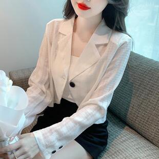 MONLOUVE西装西服洋气爆款短外套女士装春秋冬季2025年新款小个子