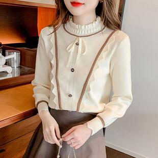 MONLOUVE针织打底衫女士春秋冬2025年新款高级感爆款时尚洋气内搭