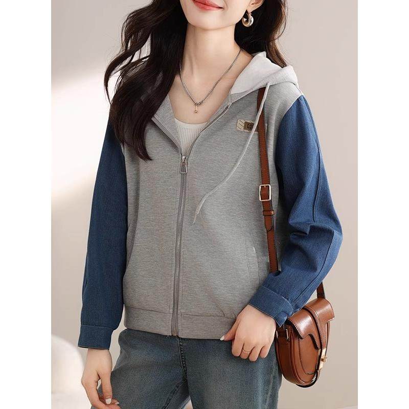 MONLOUVE连帽爆款风衣短外套女士装春秋冬季2025年新款时尚减龄小