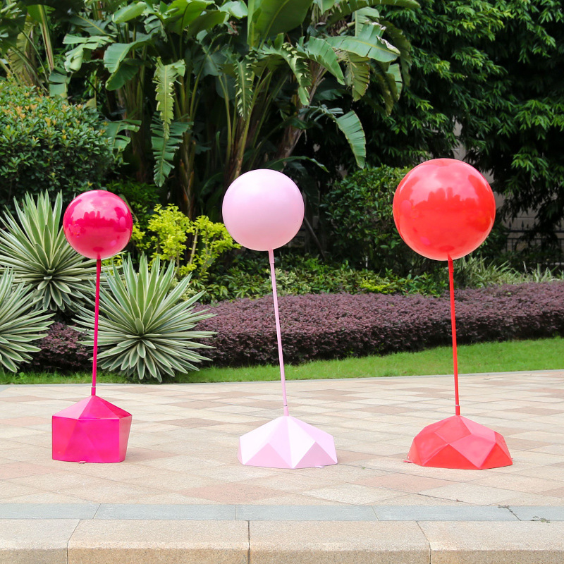 玻璃钢仿真彩色气球雕塑户外园林绿地广场商场游乐场美陈落地摆件