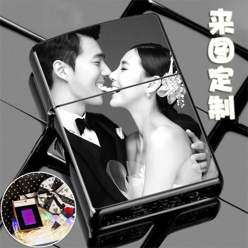 高档复古老式定制滑轮煤油打火机防风送男友老公潮个性创意刻字