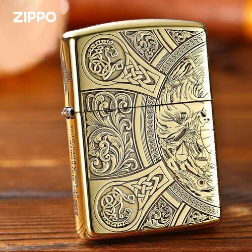 Zippo芝正品精雕盔甲机天启四骑士启示录国潮送友礼物
