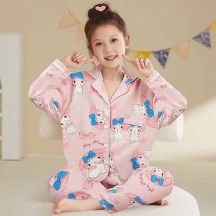 2026年新款睡衣女童春秋季纯棉长袖美乐蒂少女孩初中生儿童家居服