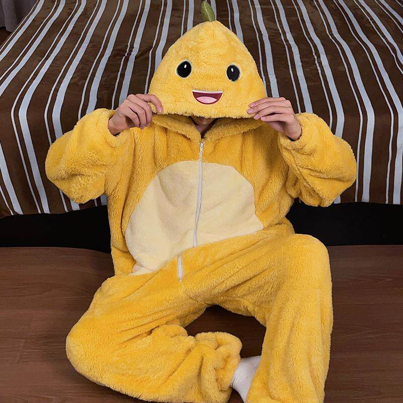 冬季男士珊瑚绒加厚可外穿家居服