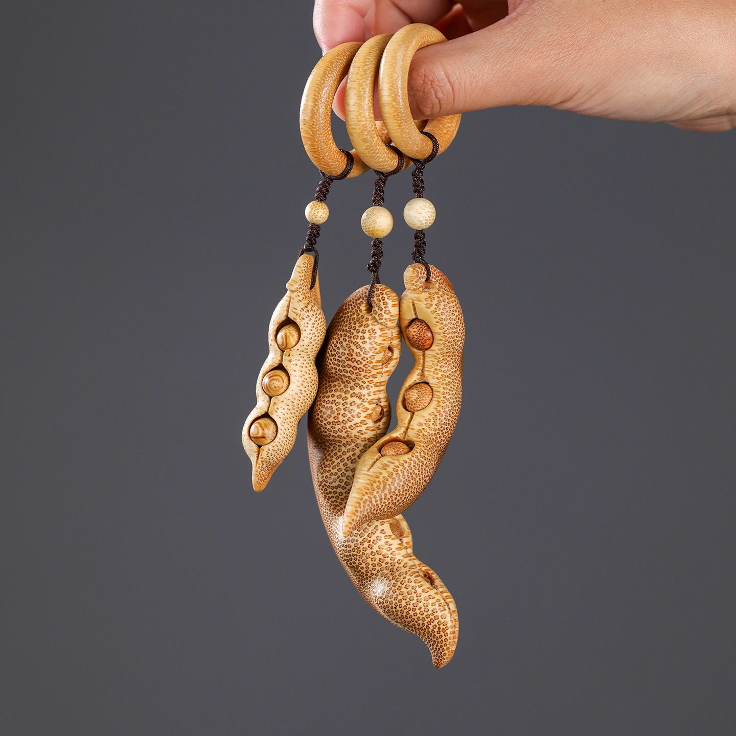 实心玉竹四季平安豆龙血金丝竹