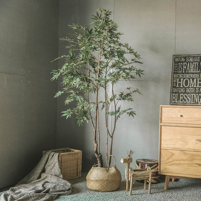 速发森栽间景植假树绿枫树室内盆空家居橱窗造绿大型仿生植物