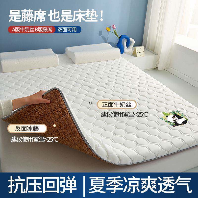速发藤席双面床垫2024新款双面两用藤席学生宿舍床垫复合床垫