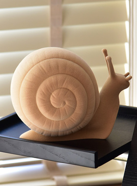 速发创意桌面摆件蜗牛高档客厅柜几玄关电视茶样板房间家居装饰品