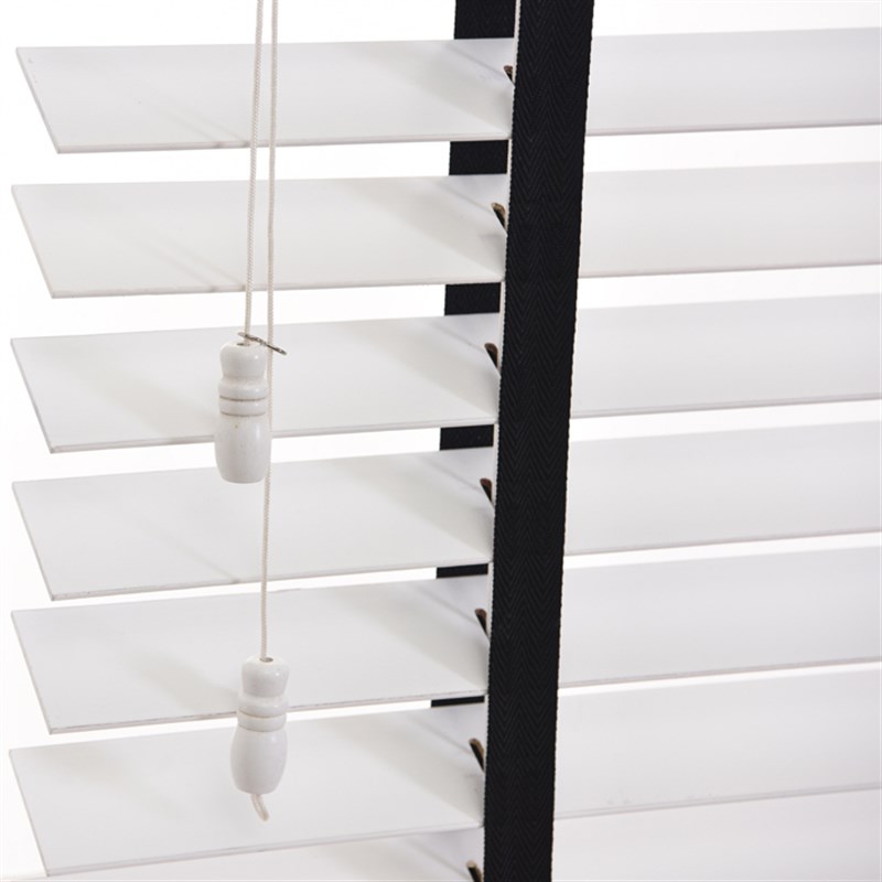 速发景木 实木百叶窗帘窗白色 客厅卧室纯帘卷帘 遮隔热 拍照背椴