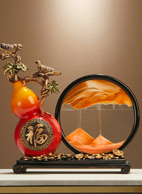 速发事事摆意柿子葫芦流沙画沙漏如件客厅电视酒柜办公室装礼乔迁